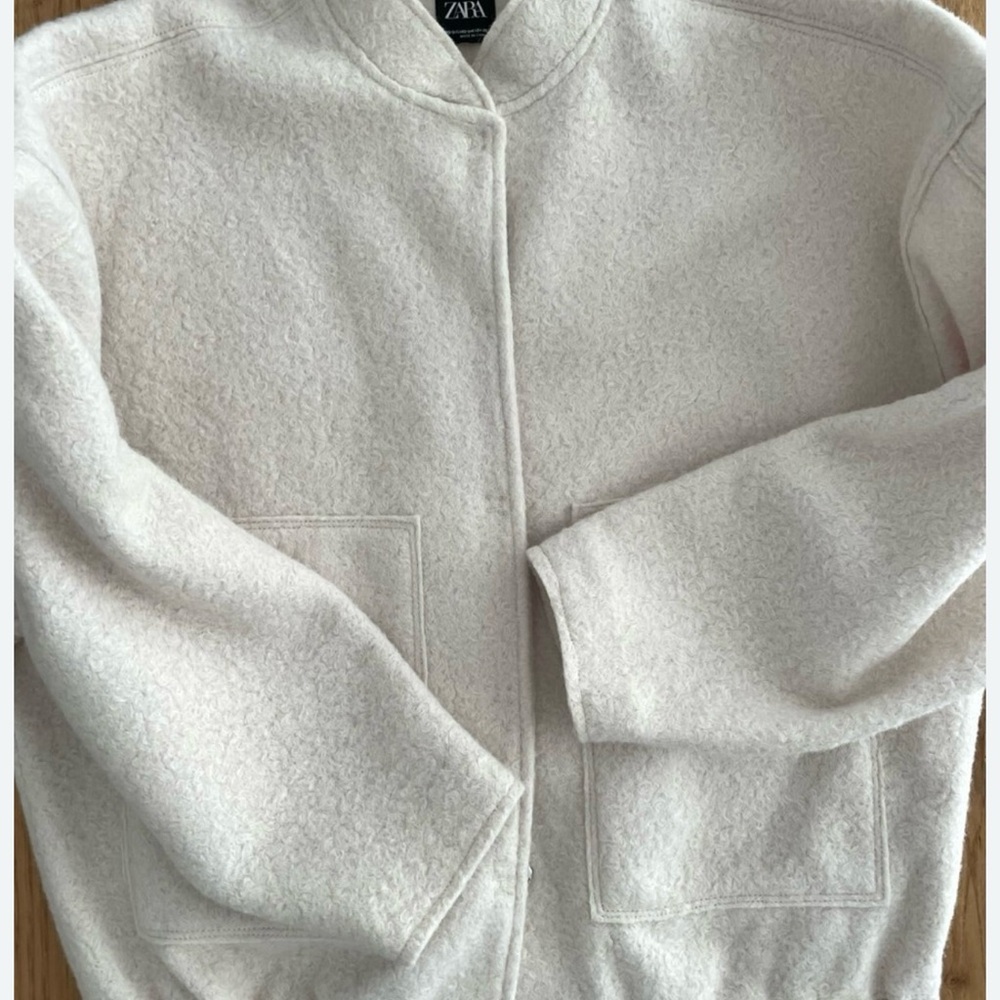 Zara Bomber 
 Zara Women's Soft Cream Teddy Jacket